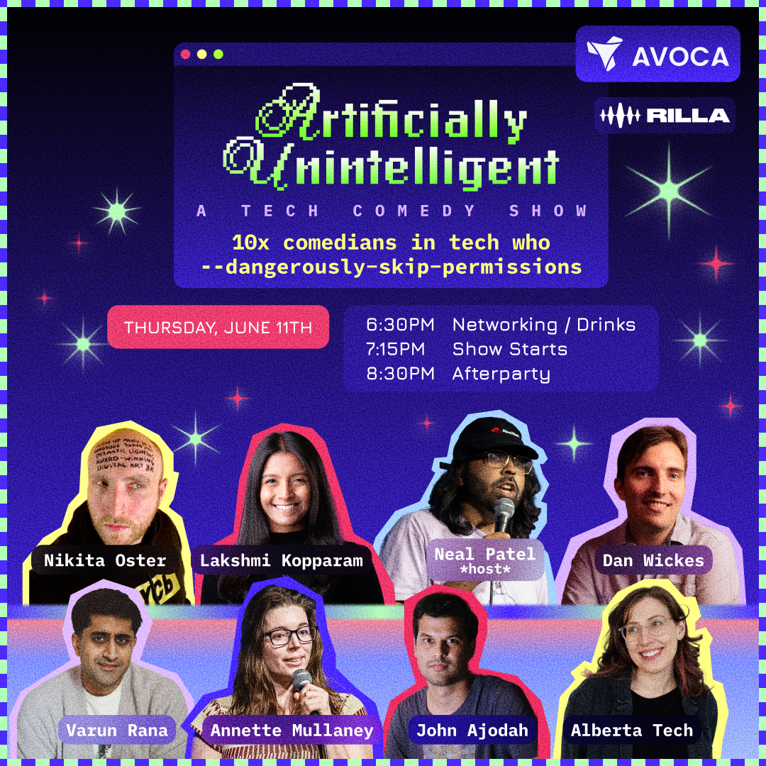 Cover art for #Artificially Unintelligent Tech Comedy Show: The W2 edition. — Broadway Comedy Club
