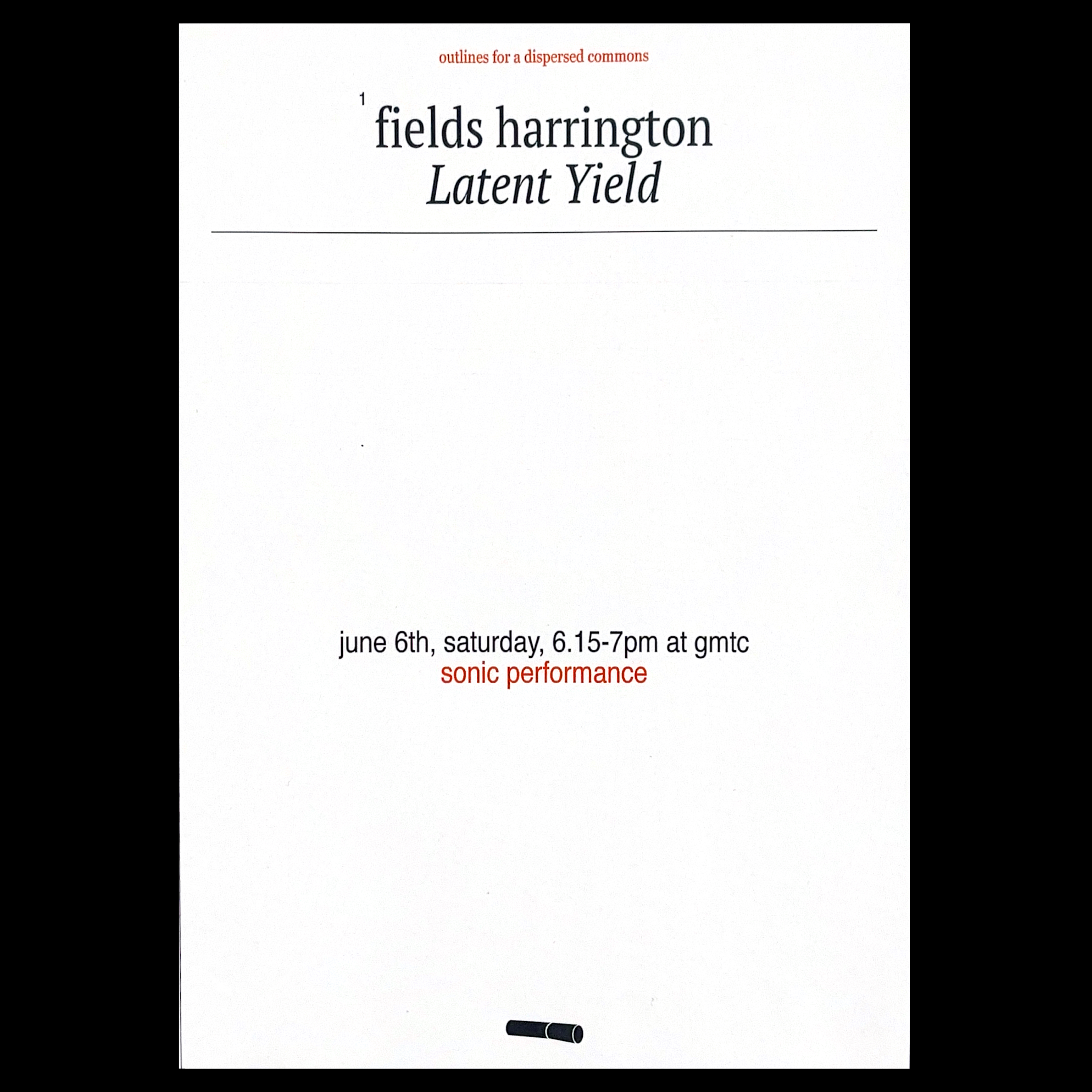 Cover art for #fields harrington: Latent Yield — gmtc 金猿商社