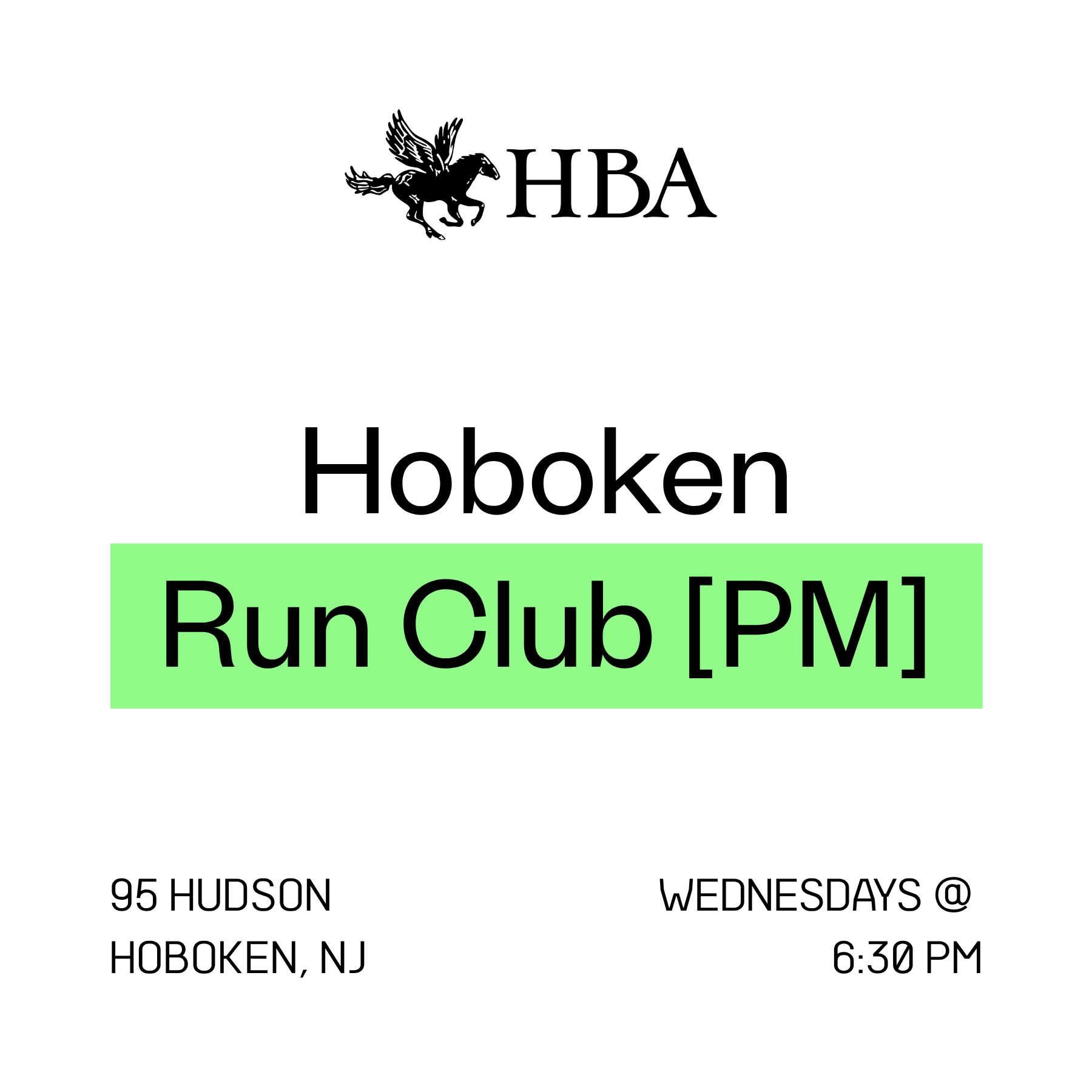 Cover art for #Hoboken Athletic Run Club - Wednesdays at 6:30 PM — 95 Hudson St