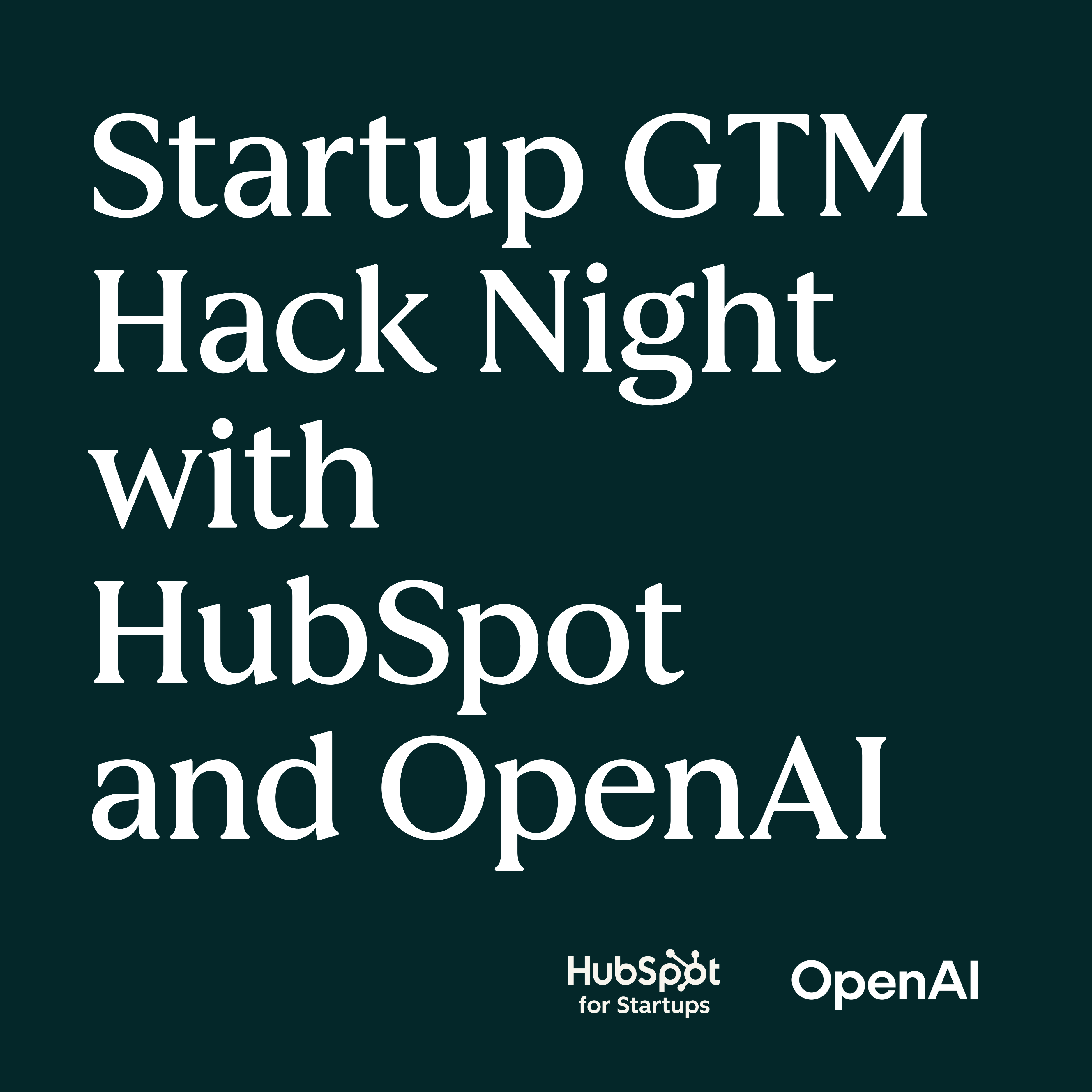GTM Hack Night with HubSpot for Startups and OpenAI