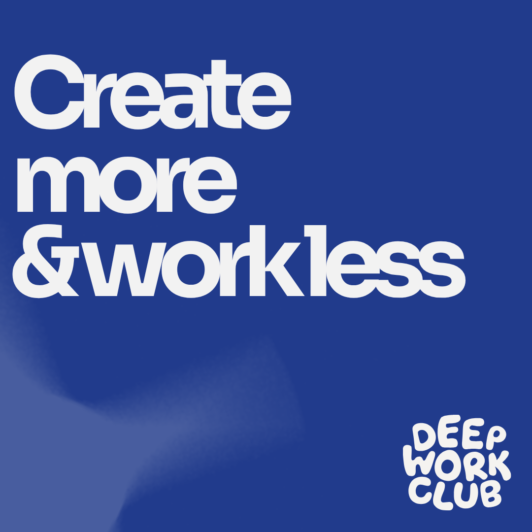 Create more & work less: Identity and creativity beyond the hustle (for photographers, videographers & creative directors)