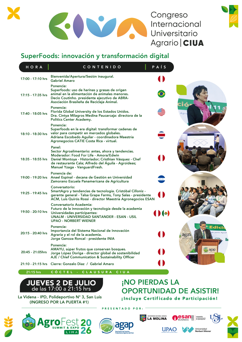 Congreso Internacional Universitario Agrario (CIUA) -AGROFEST 2026