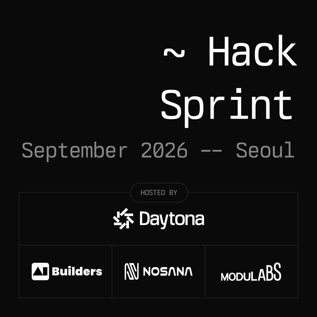 Daytona HackSprint Seoul Hackathon