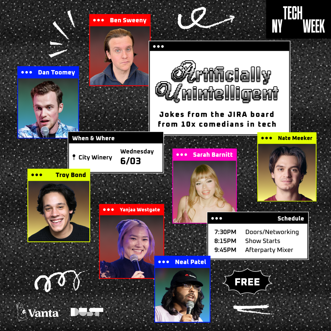 Cover art for #Artificially Unintelligent: NYC Tech Comedy Show (June) — City Winery New York City
