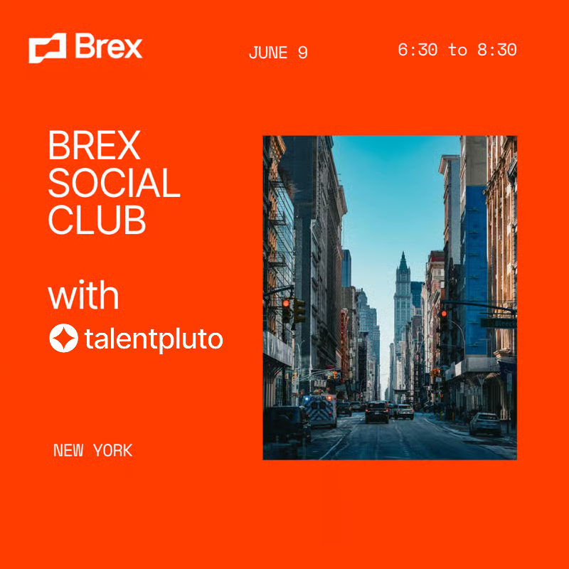 Cover art for #Brex Social Club with Talentpluto - GTM — New York, NY