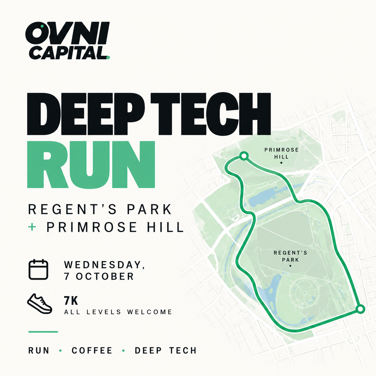 London Deep Tech Run @Regent's park + Hot Croissants.