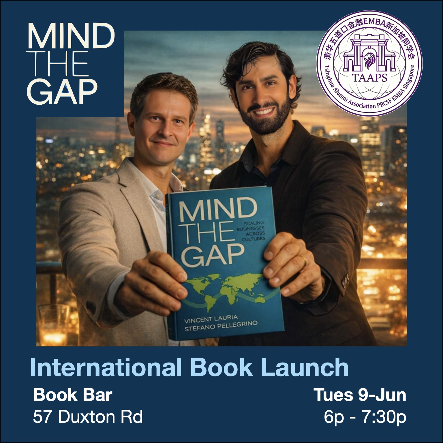 Cover art for #Mind the Gap — International Book Launch (Singapore) — Book Bar