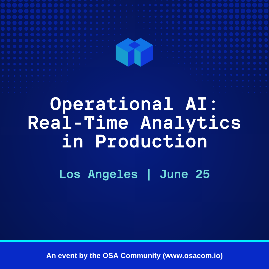 Operational AI: Real-Time Analytics in Production (LA)