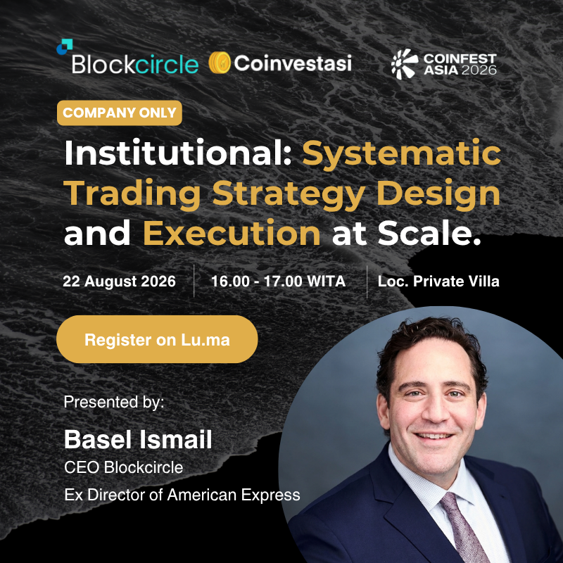 INSTITUTIONAL CRYPTO TRADING WORKSHOP: Systematic Trading Strategy Design and Execution at Scale | COMPANIES ONLY | Coinfest 2026
