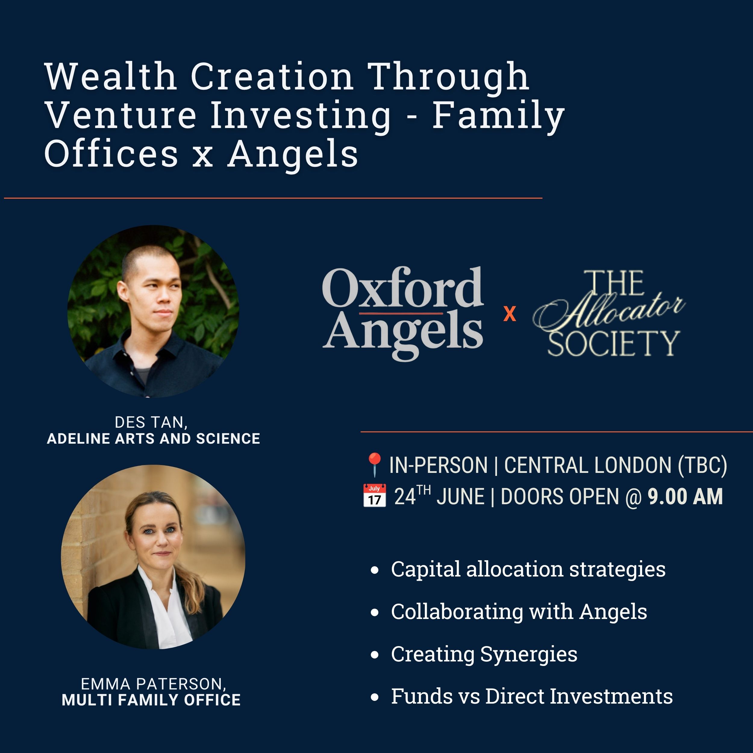 Cover art for #Wealth Creation through Venture Investing | Family Offices x Angels — London, United Kingdom