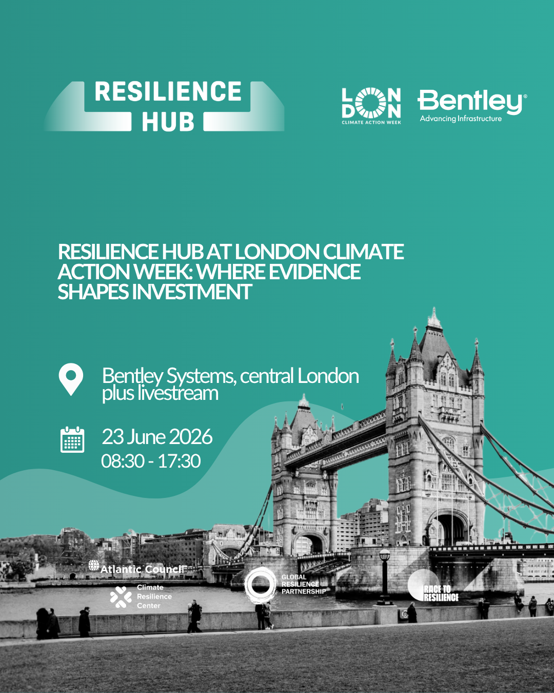 Cover art for #Resilience Hub at LCAW: Where evidence shapes investment — Bentley Systems UK Ltd