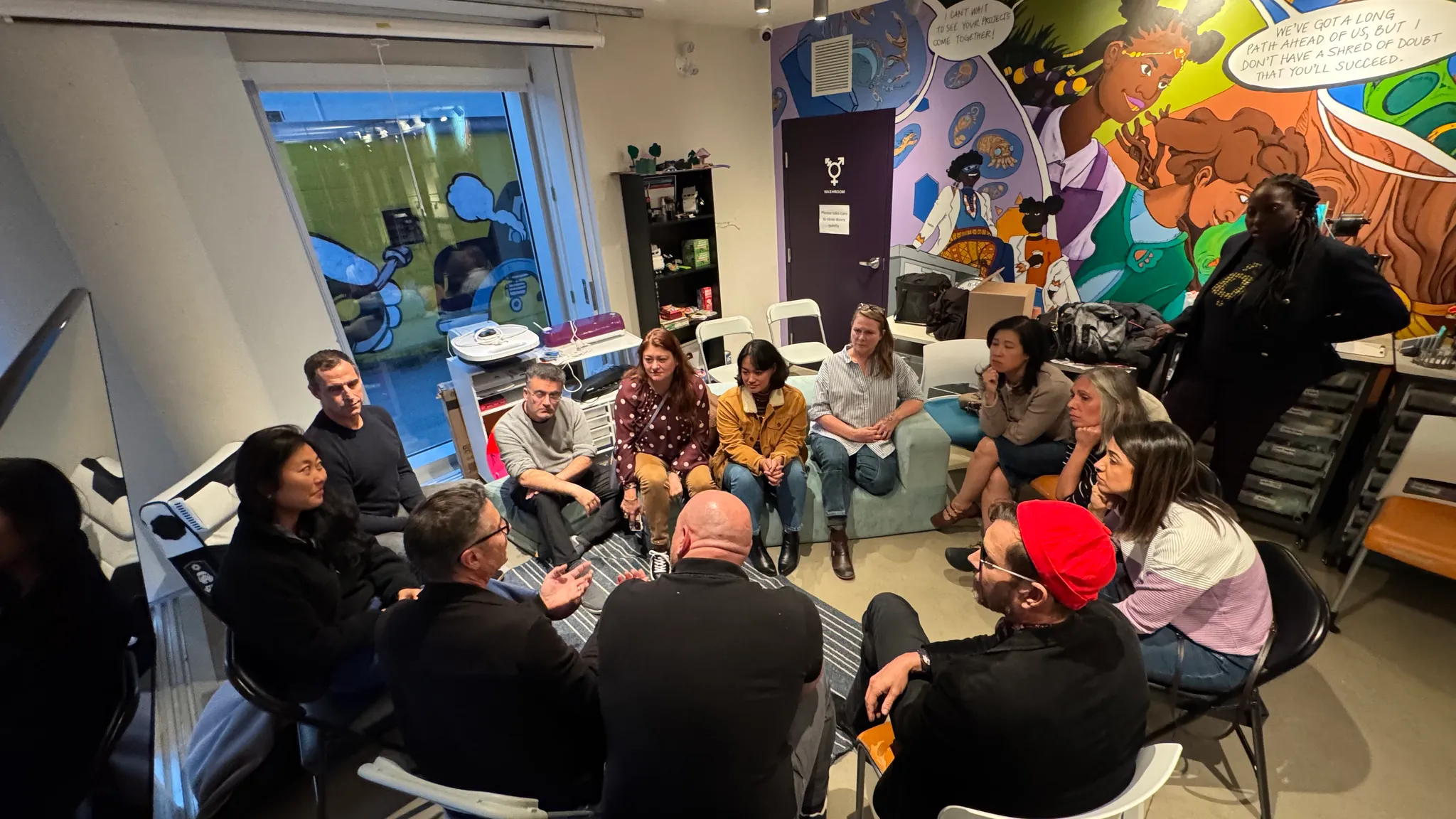 ED + AI classroom and community discussion image