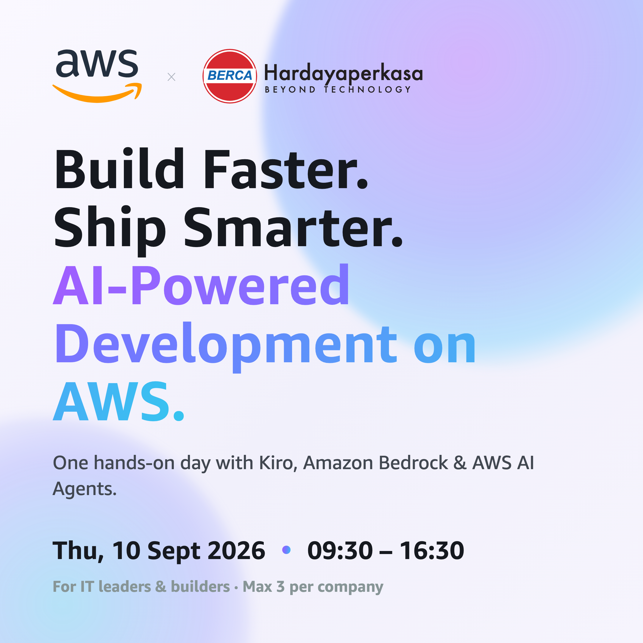 Schneller bauen. Smarter versenden. KI-gesteuerte Entwicklung auf AWS.