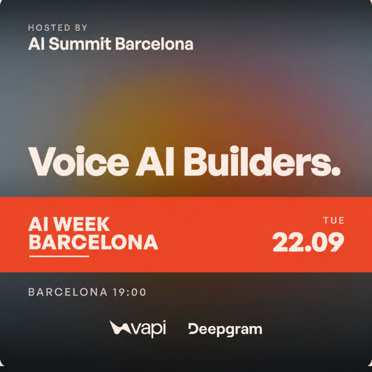 Voice AI Builders || Drinks Sunset Sessions, BCN edition 🍸 - by Vapi & Deepgram