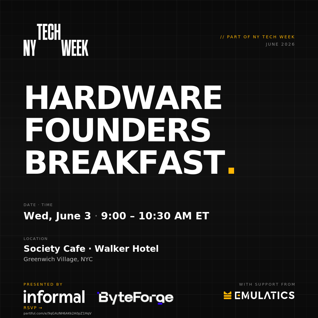 Cover art for #Hardware Founders and Builders Breakfast- #NYTechWeek — New York, NY