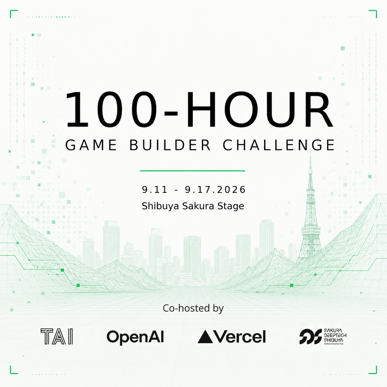 Tokyo AI (TAI) | OpenAI : 100-Stunden-Spielentwicklungs-Challenge
