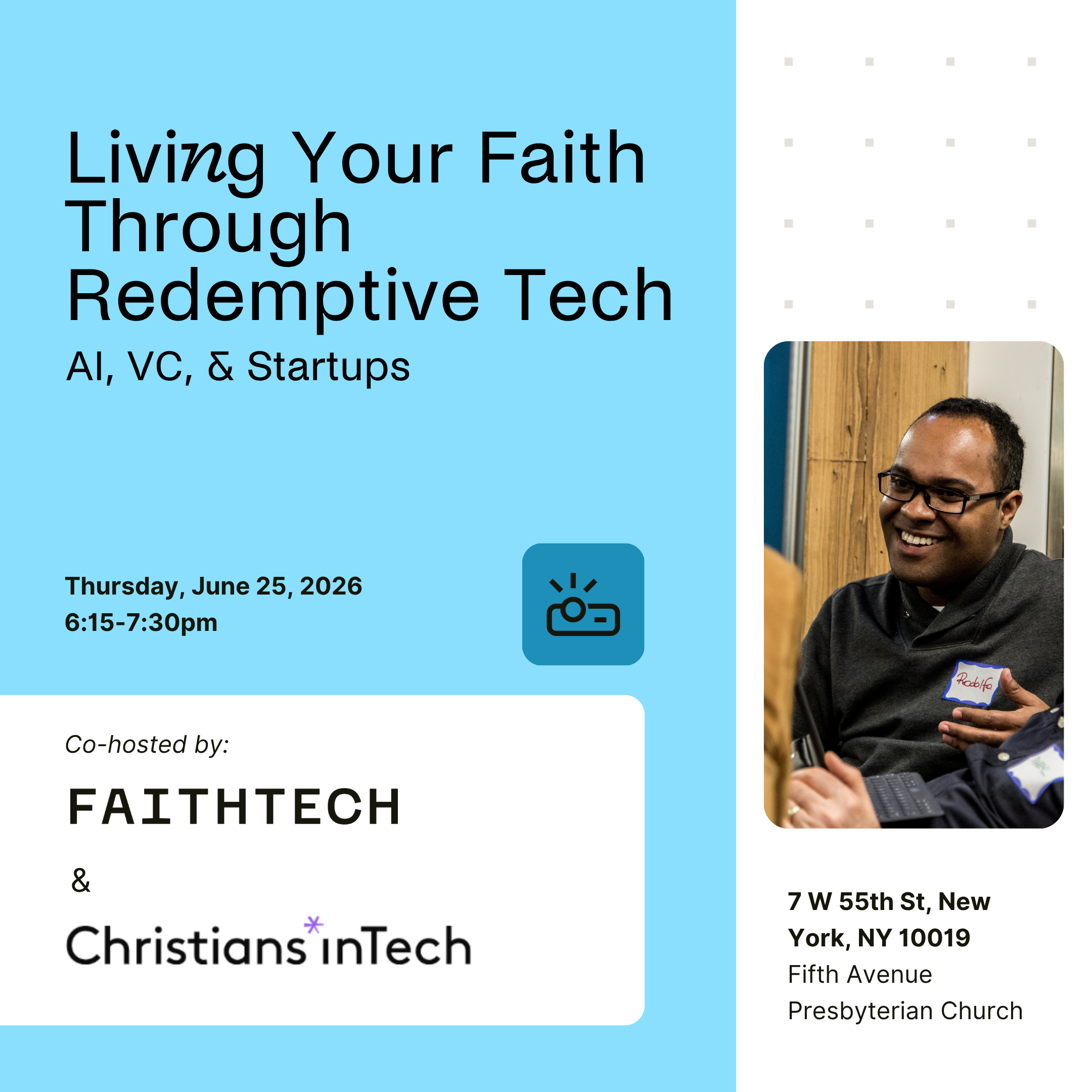 Cover art for #Living Your Faith Through Redemptive Tech: AI, VC and Startups — 7 W 55th St