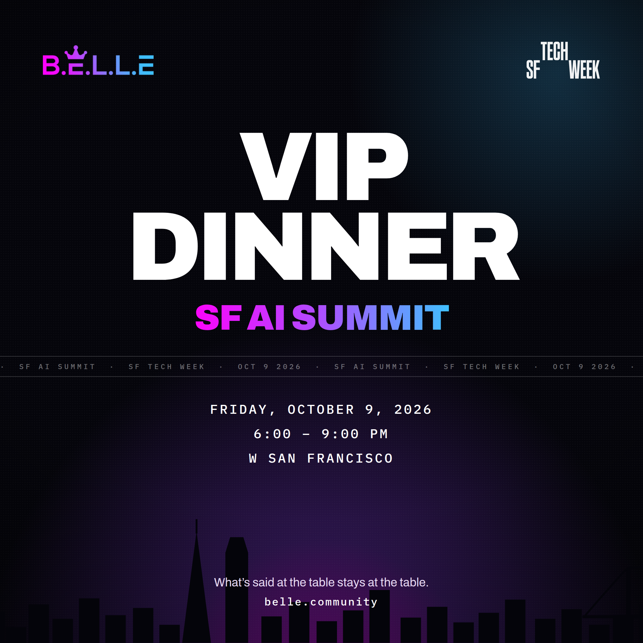 SF AI Summit VIP Dinner #SF Tech Week