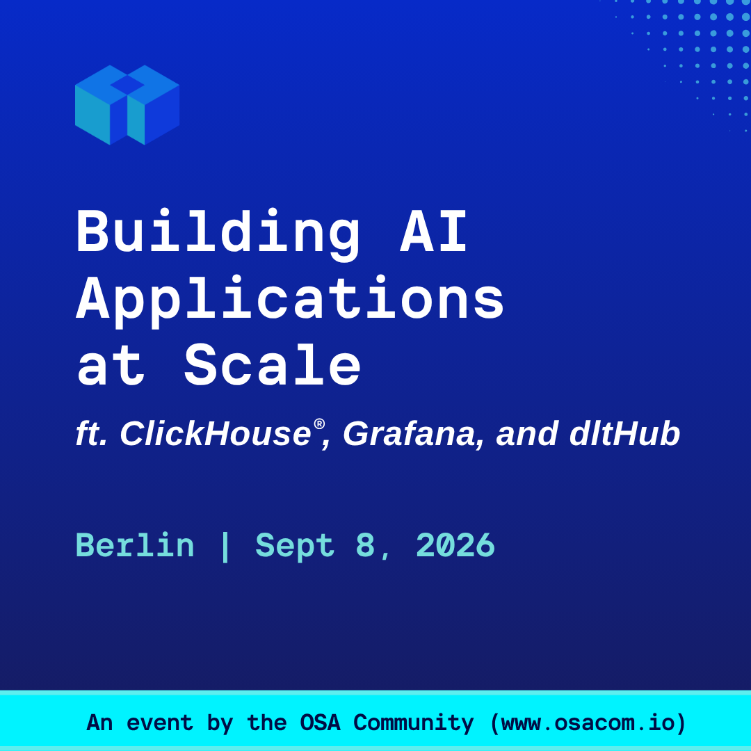Construire des applications d'IA à grande échelle avec ClickHouse®, Grafana et dltHub
