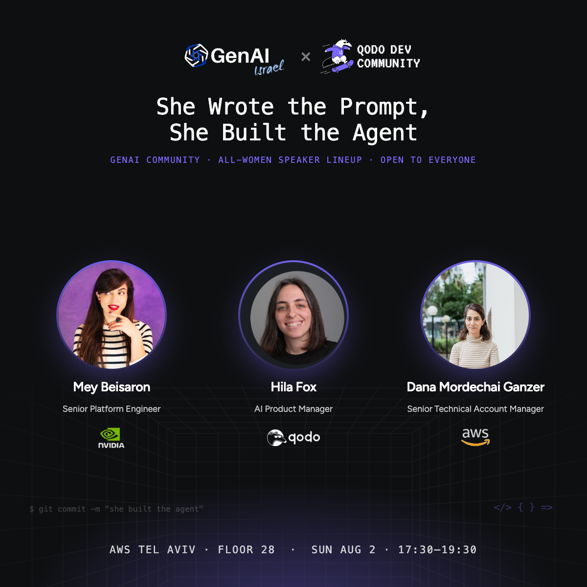 She Wrote the Prompt, She Built the Agent: An All-Women Night on the AI Dev Lifecycle