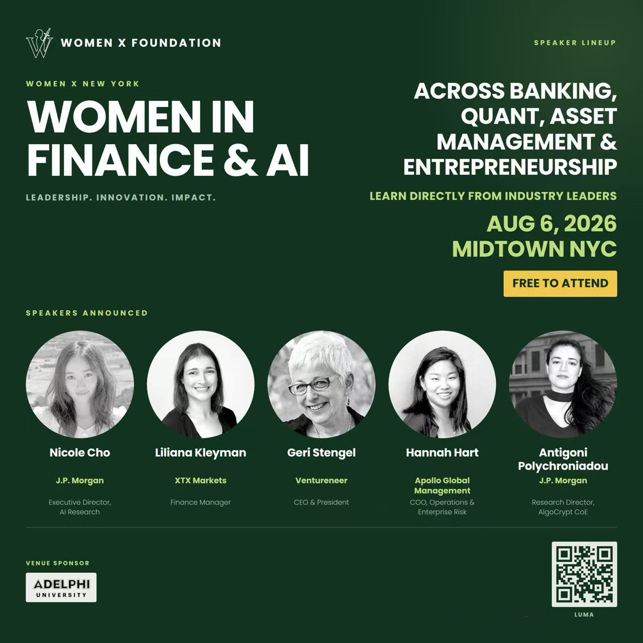 Women X NYC: AI in Finance & Fintech
