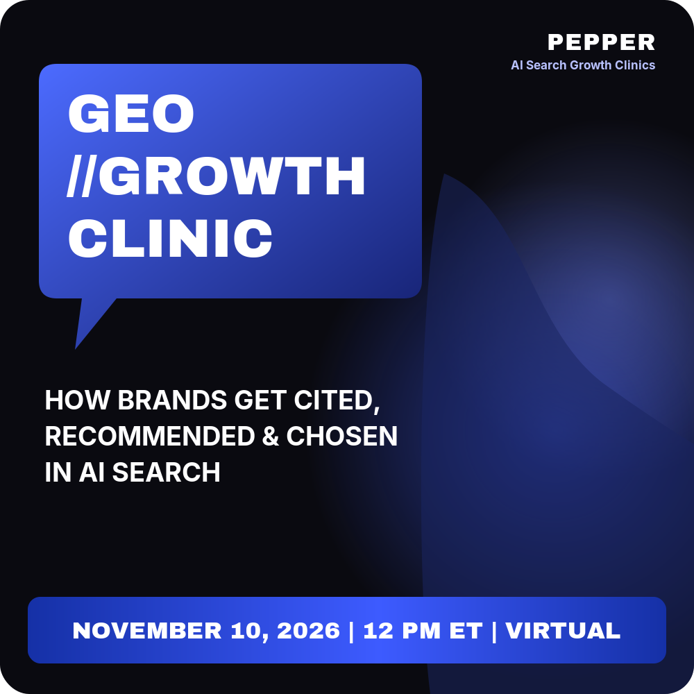 GEO Growth Clinics: How Brands Actually Get Recommended, Cited, and Chosen in AI Search