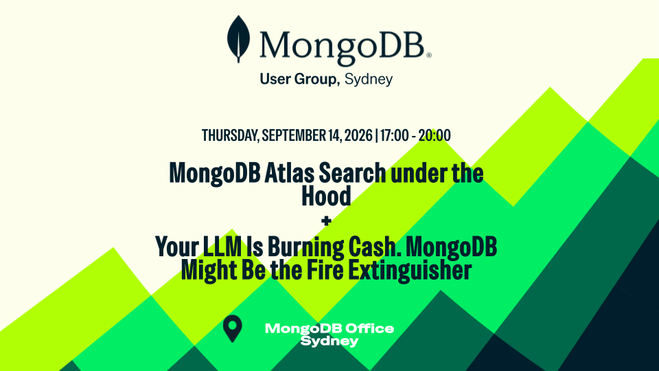MongoDB User Group Sydney - September 2026