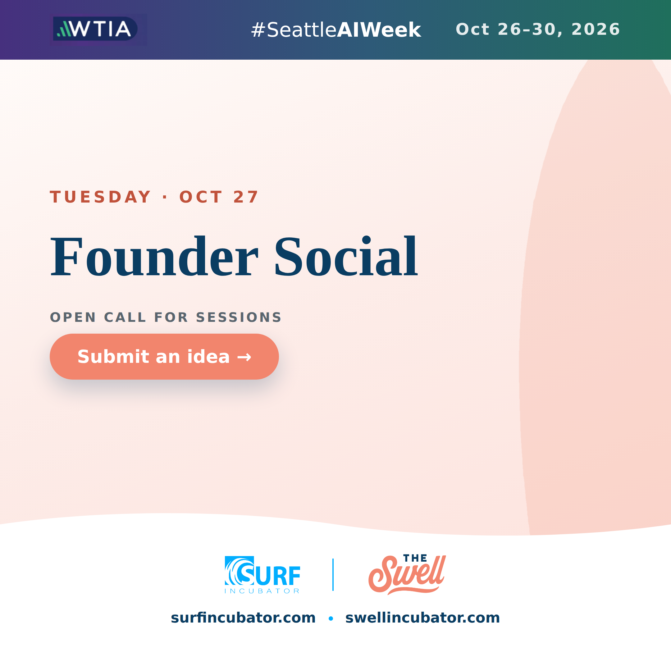 Founders Social Breakfast + Parking @ SURF