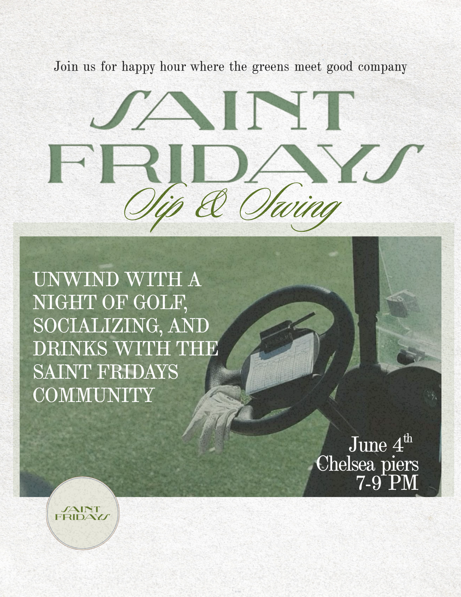 Cover art for #Saint Fridays Sip & Swing 🏌🏽‍♀️🏌🏽‍♀️ — Chelsea Piers