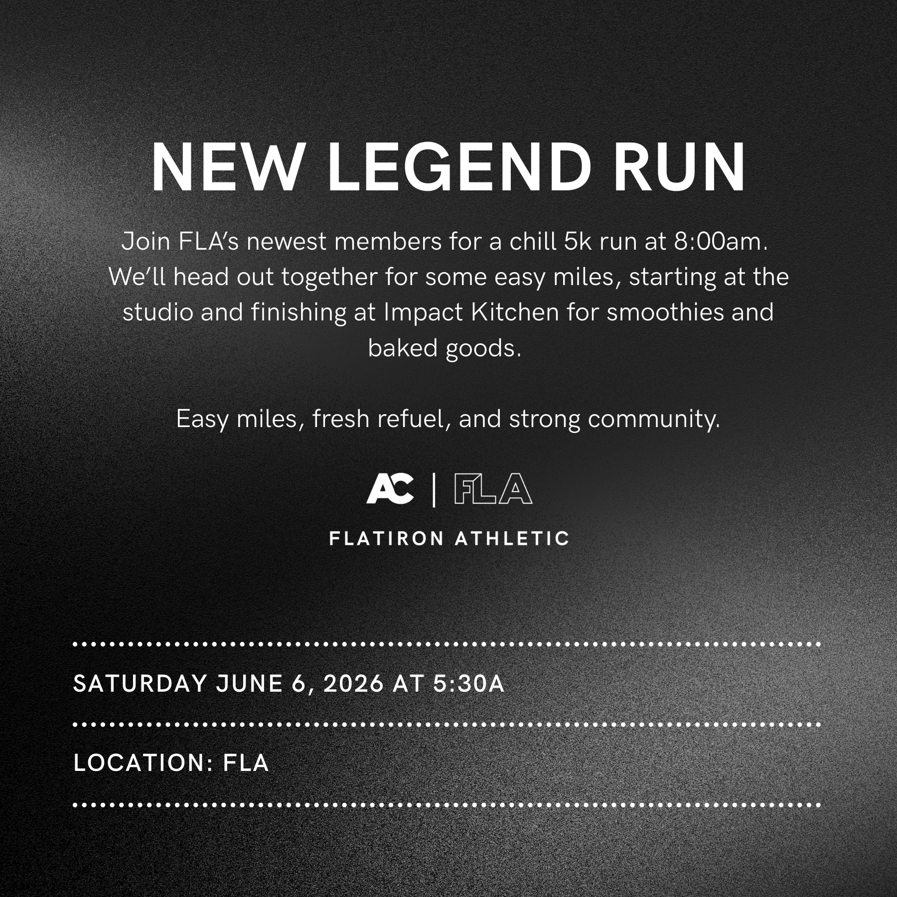 Cover art for #FLA NEW LEGEND RUN — 30 W 18th St