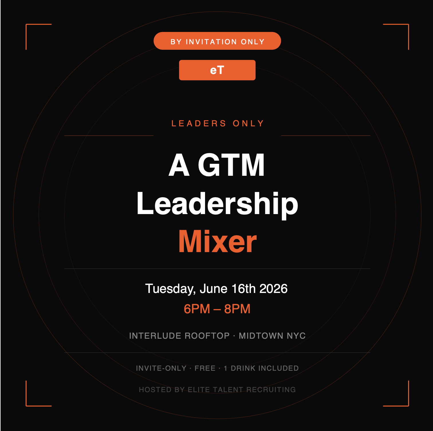Cover art for #Leaders Only: A GTM Leadership Mixer — Interlude Rooftop Lounge