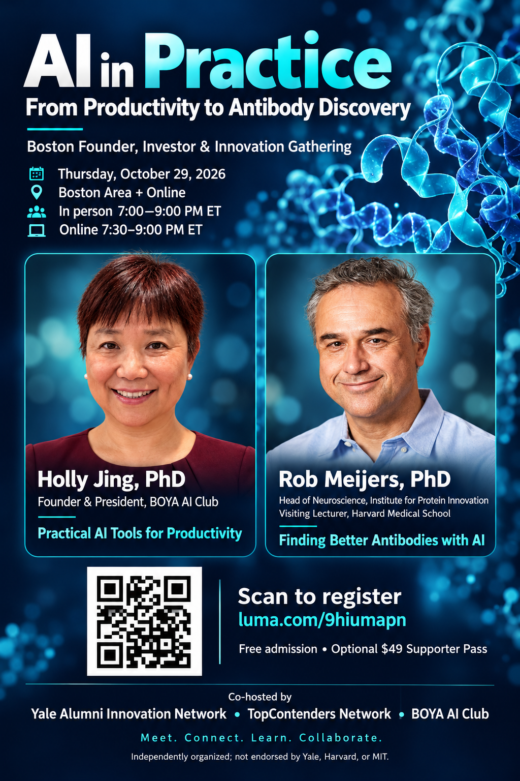 AI in Practice: From Productivity to Antibody Discovery Boston Founder, Investor & Innovation Gathering