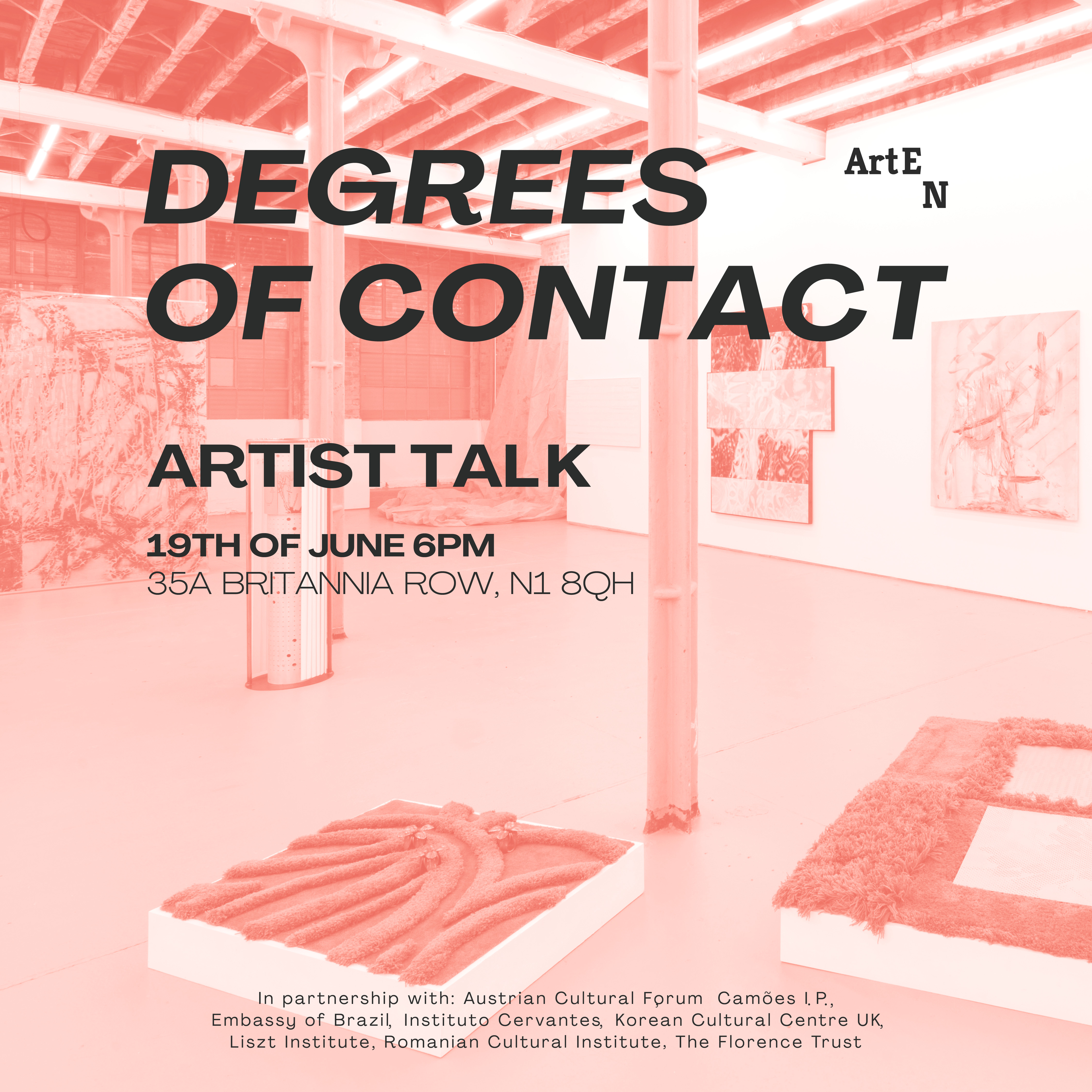 Cover art for #ArtEN | Degrees of Contact: Artist Talk 19 June 6-8PM — 35 Britannia Row