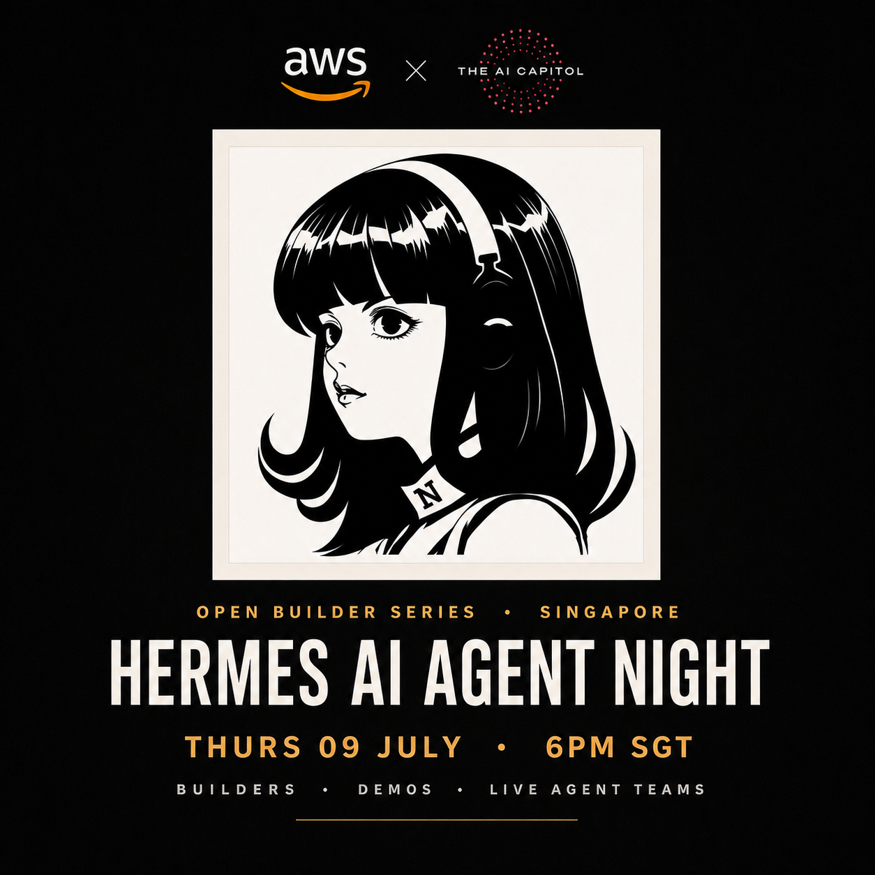 Cover art for #Hermes AI Agent Night — Amazon Web Services Singapore Pte Ltd
