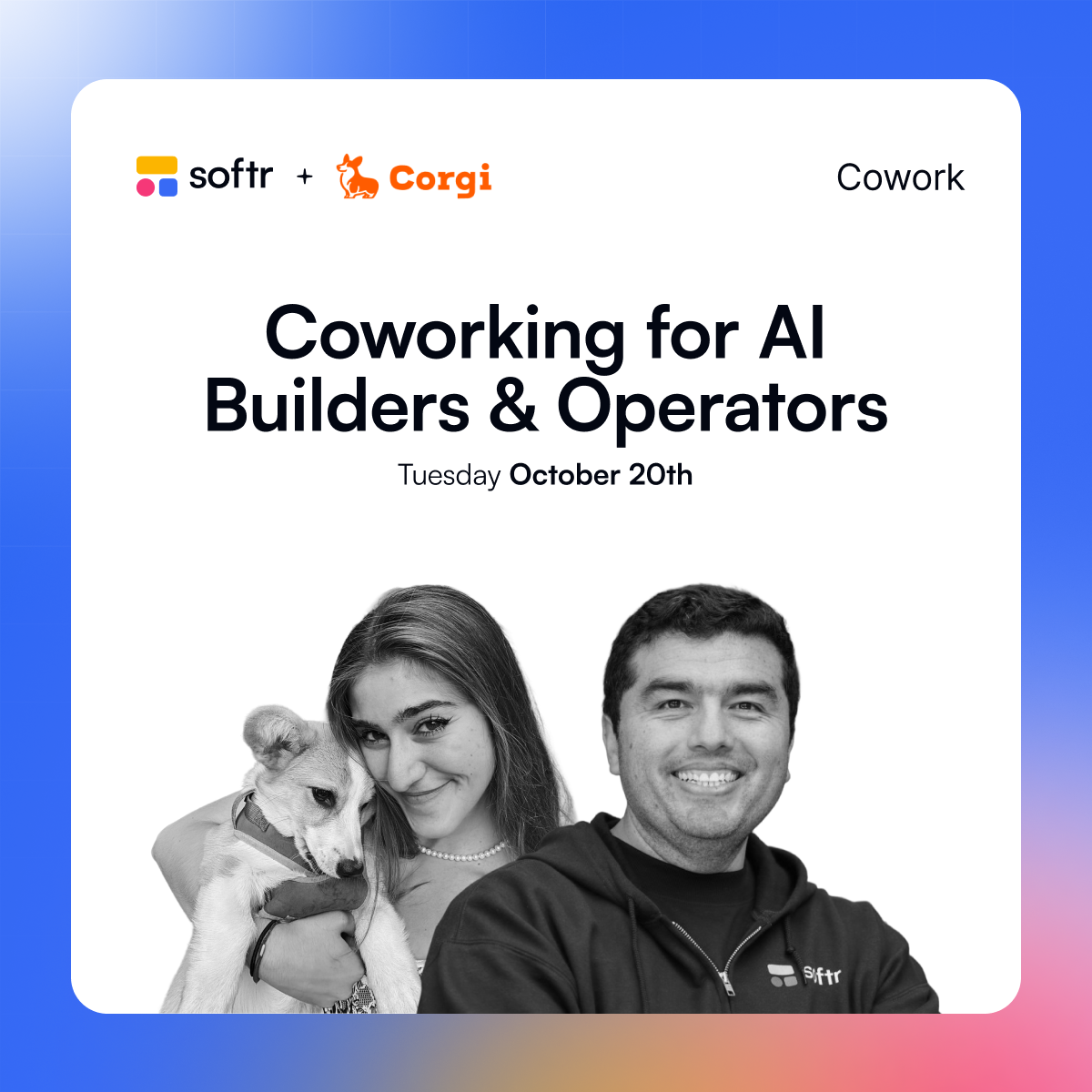 Softr + Corgi: Coworking voor AI Bouwers & Operators