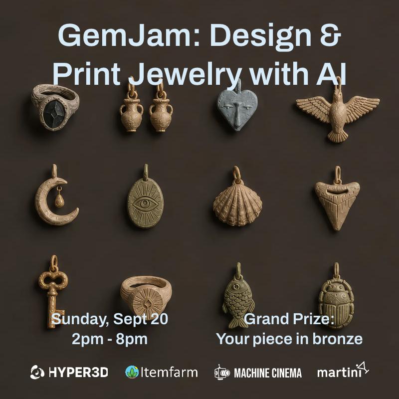 💎GemJam: Use AI to Make & 3D Print Jewelry in One Night!