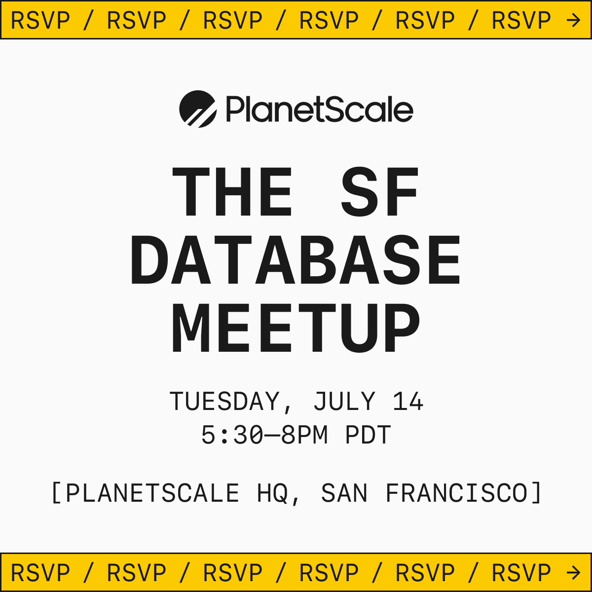 THE SF DATABASE MEETUP