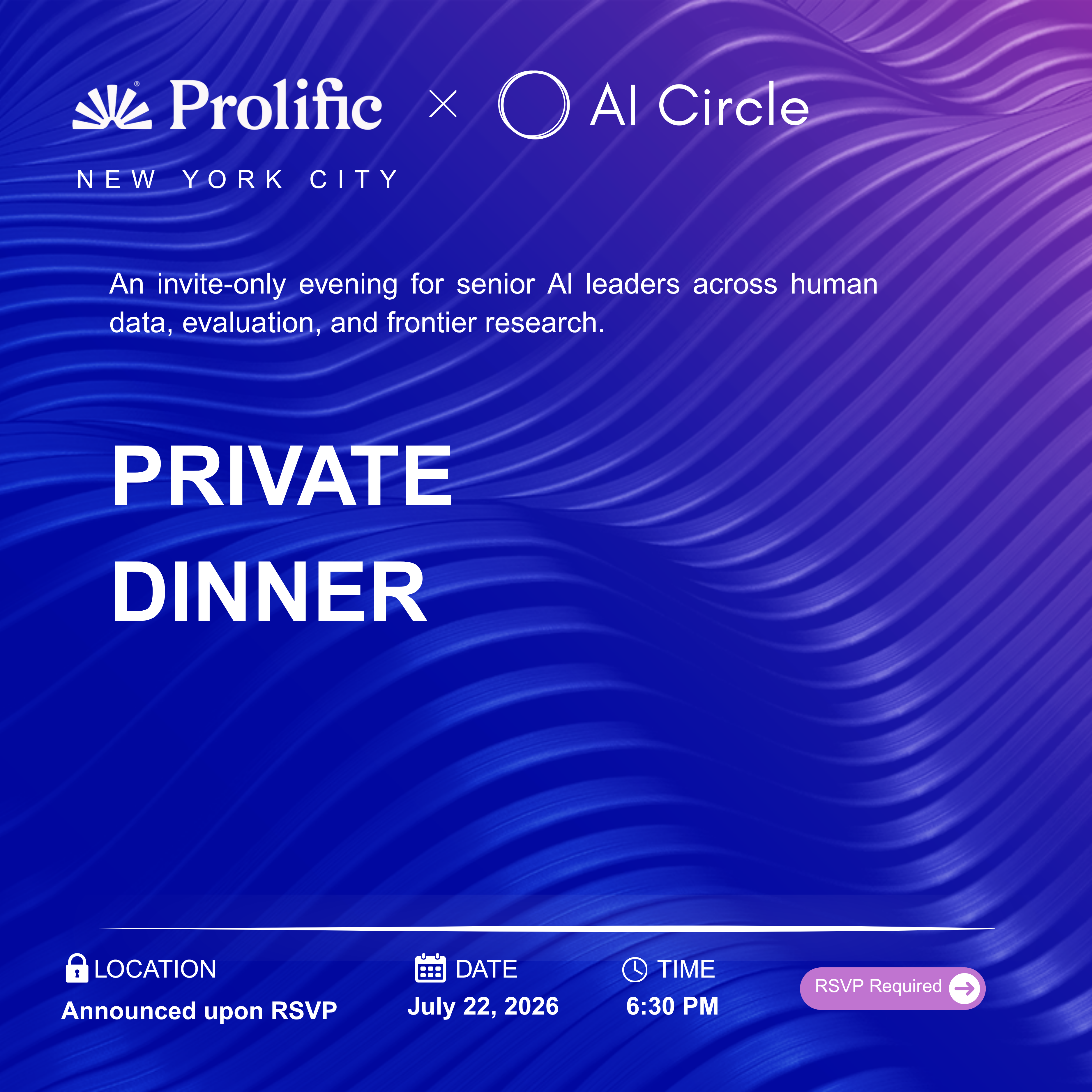 Prolific x AI Circle: Private Frontier Eval Dinner [NYC]