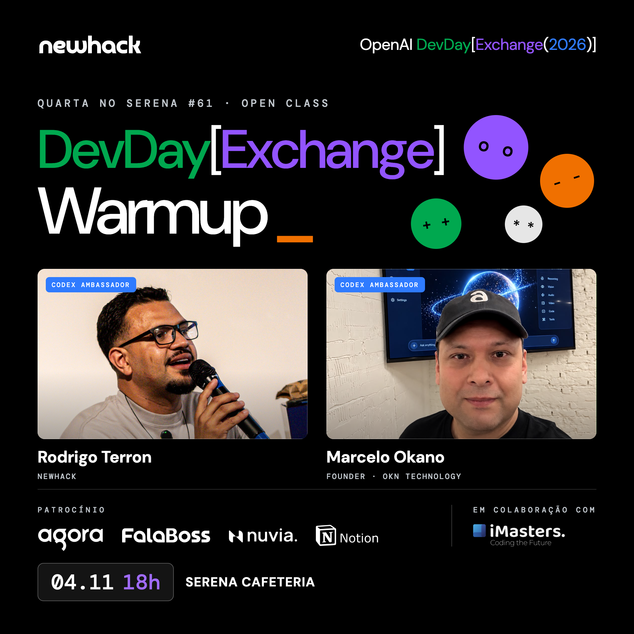 Open Class #61 | DevDay Exchange Warmup com Codex Ambassadors