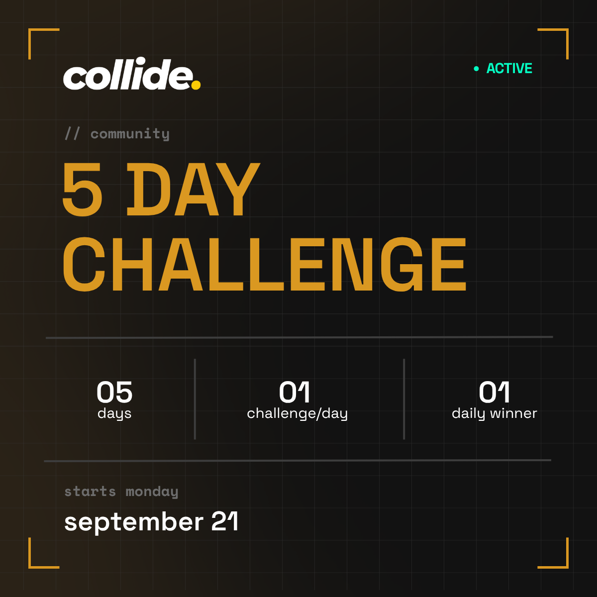 5 Day Community Challenge event cover