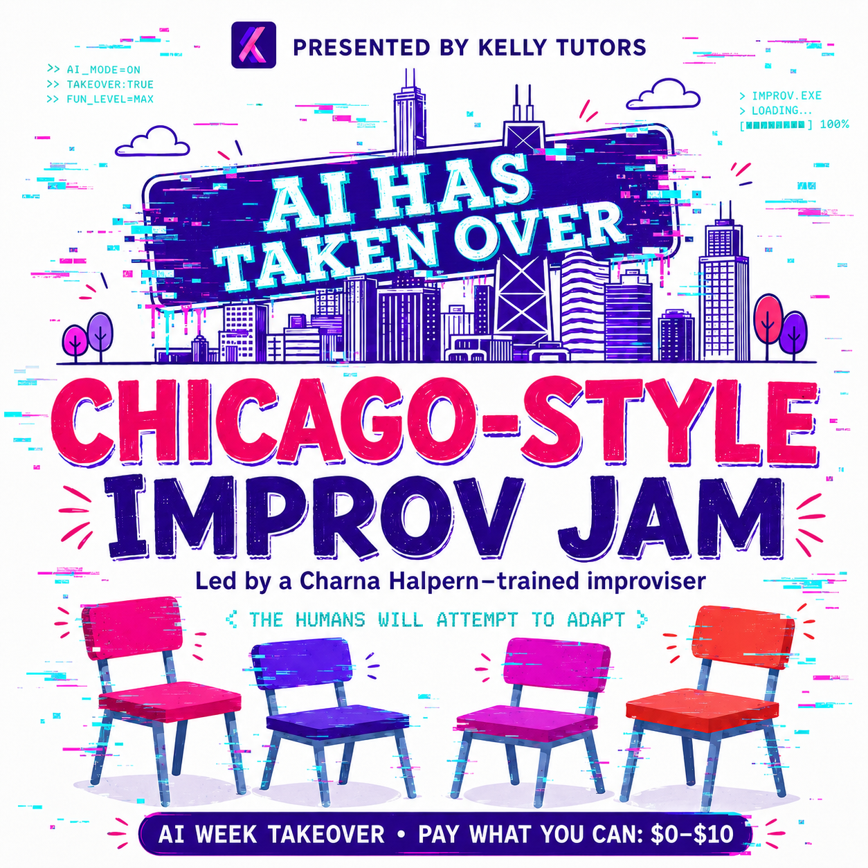 AI TAKES OVER THE Chicago Style IMPROV JAM | Kelly Tutors @ SURF Incubator