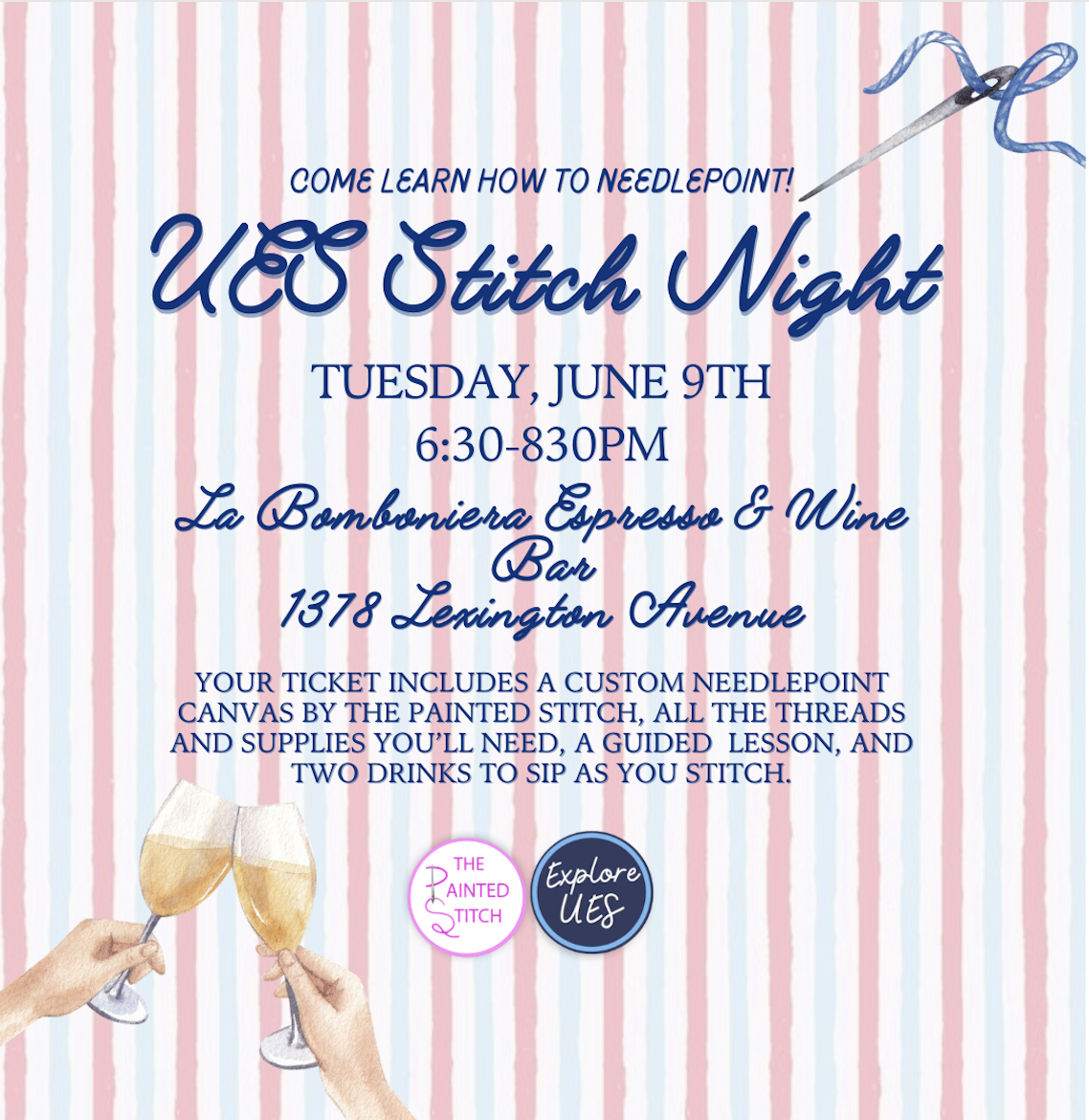 Cover art for #UES Stitch Night - Tuesday 6/9 — La Bomboniera