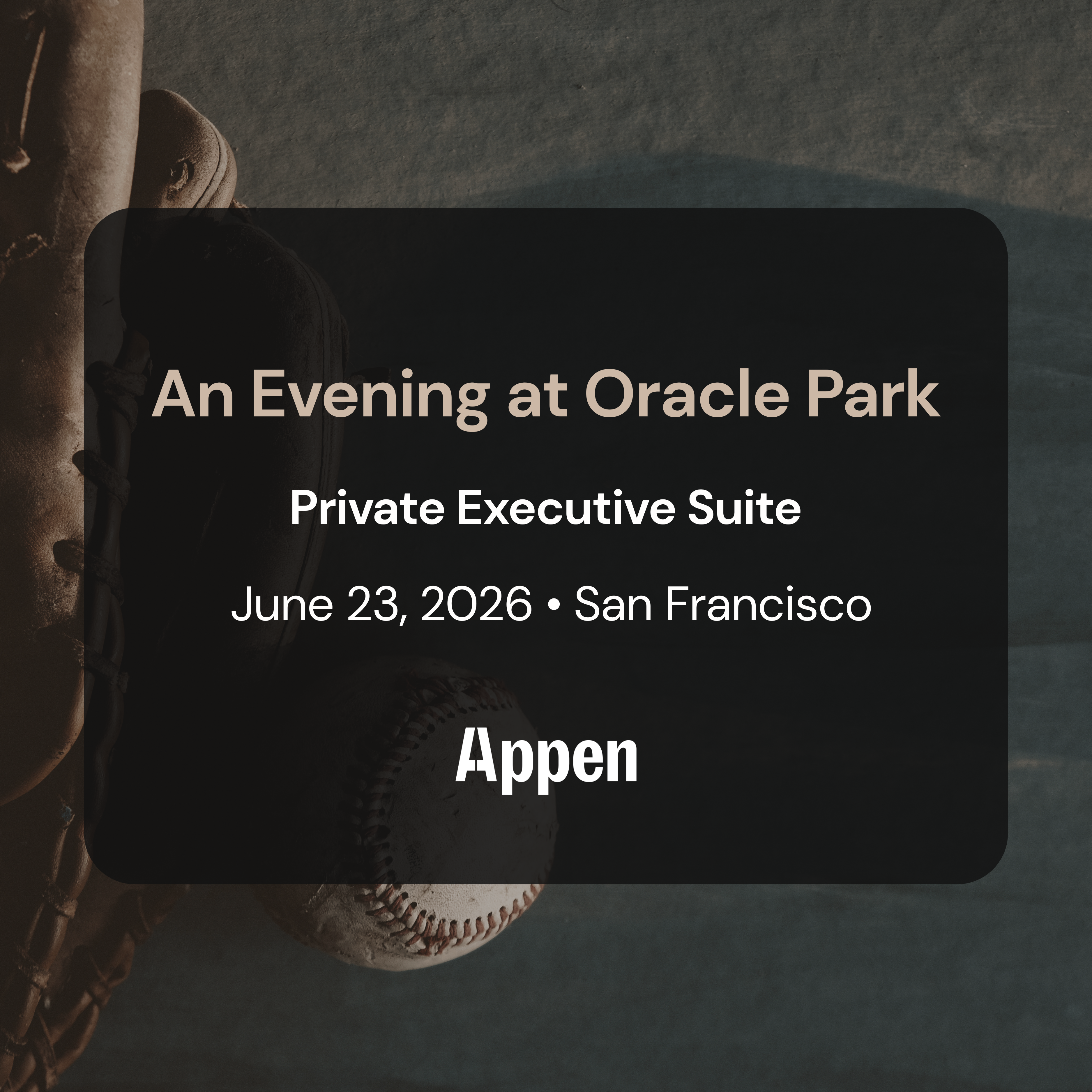 Baseball, AI & Conversations at Oracle Park - Hosted by Appen