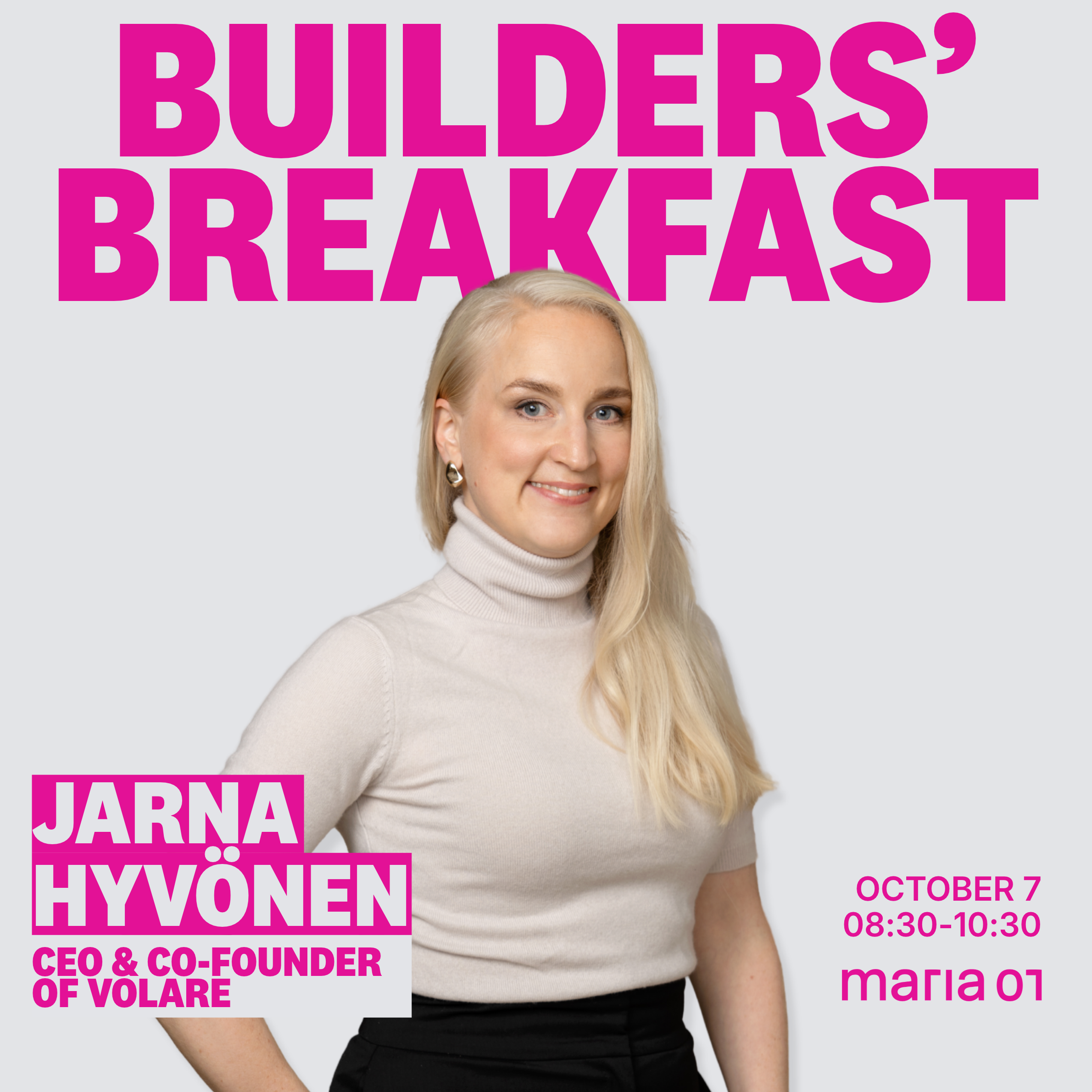 Builders' Breakfast with Jarna Hyvönen: How to Sell Deep Tech Before It Exists, Lessons from Volare