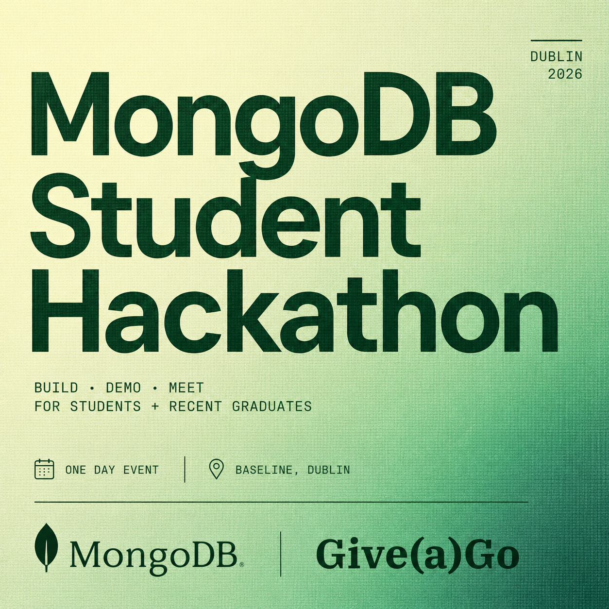 MongoDB Dublin Student Builder Day