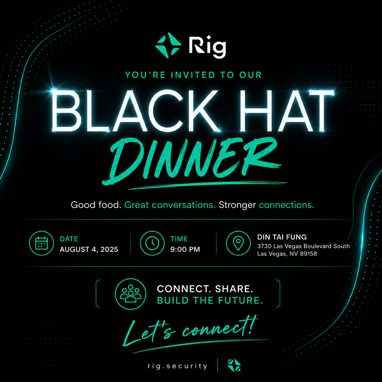 Rig Security - Black Hat Dinner