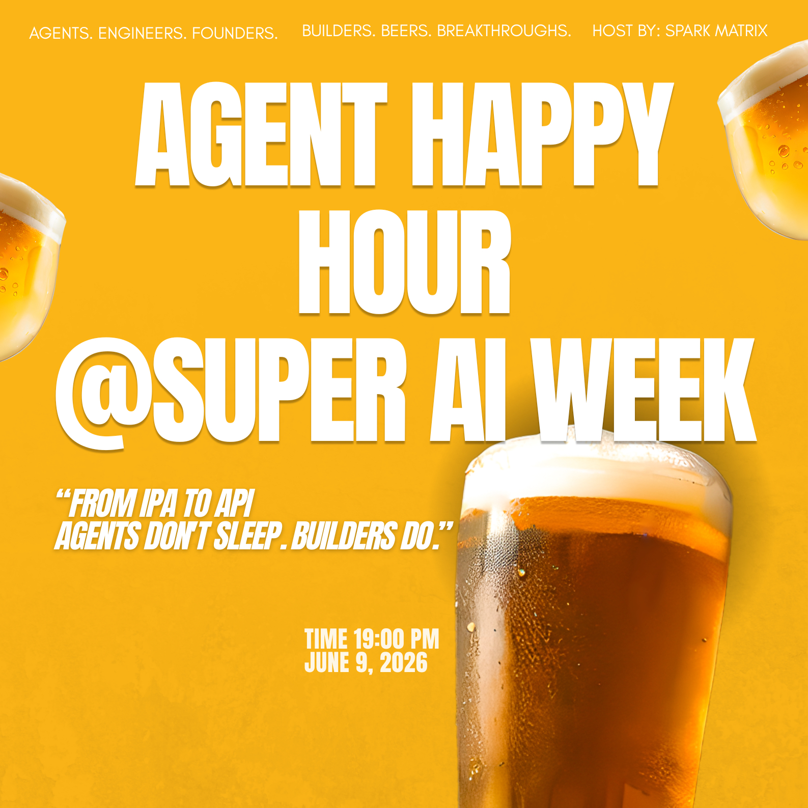 Cover art for #Agent Happy Hour @ Super AI week — Singapore