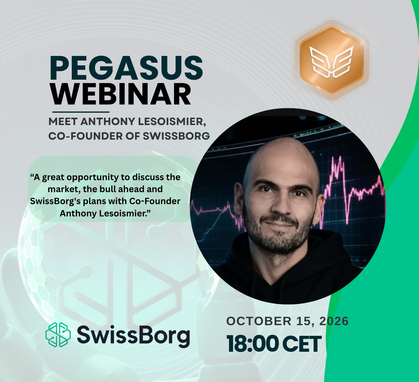 Exclusive Pegasus Webinar: Meet Anthony Lesoismier, Co-Founder of SwissBorg