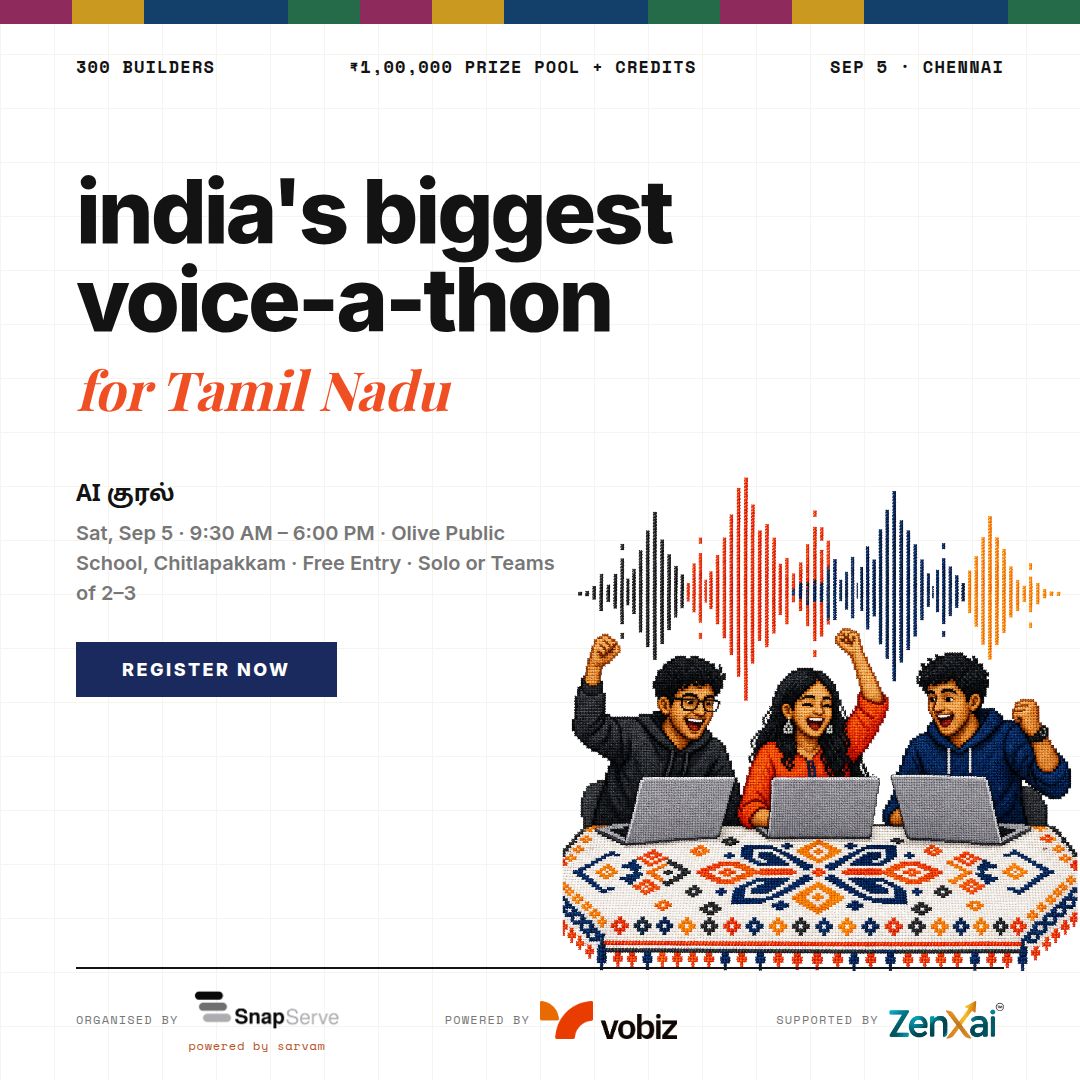 La plus grande Voice-a-thon d'Inde - Voix AI pour le Tamil Nadu