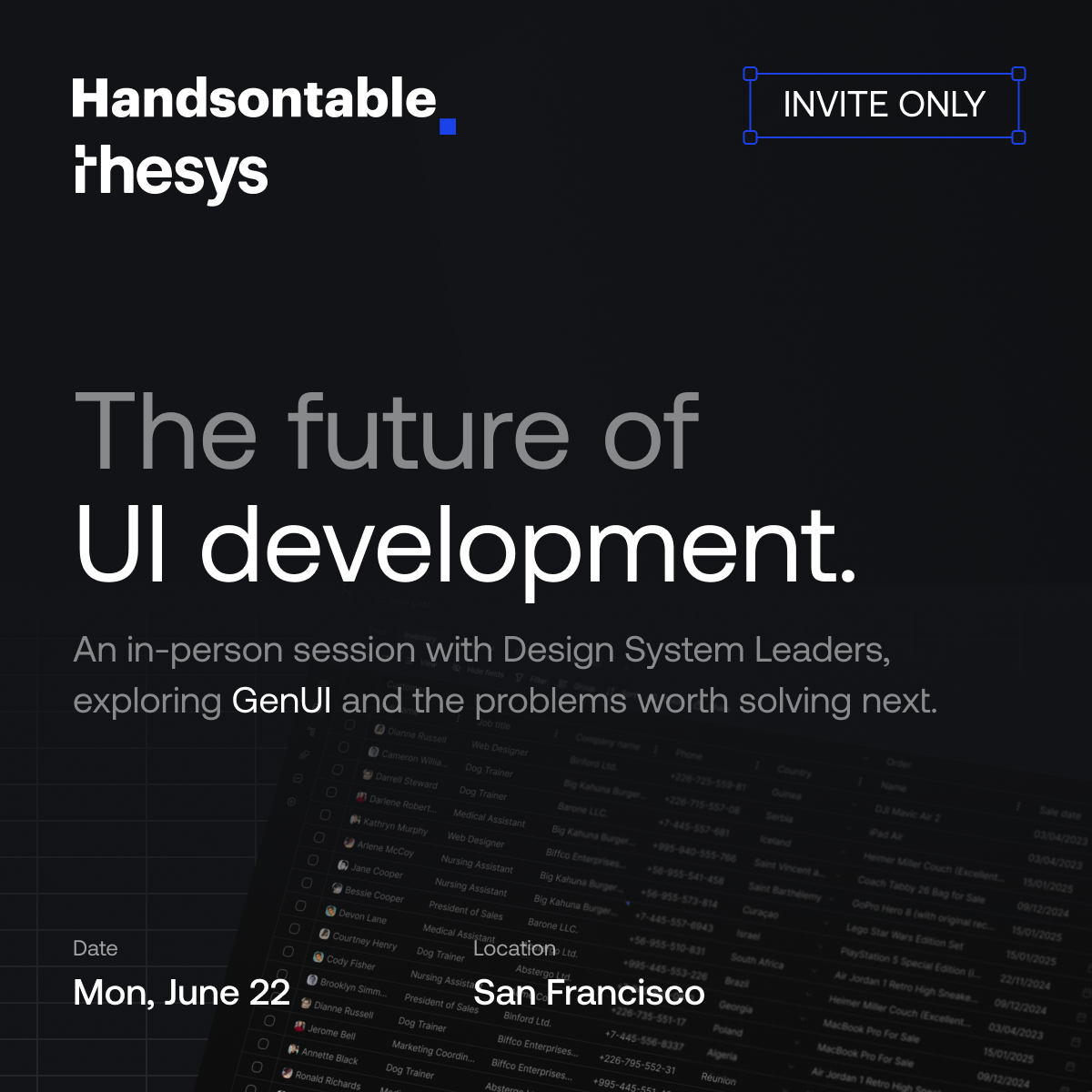 Cover art for #Generative UI Discussion & Dinner — San Francisco, CA